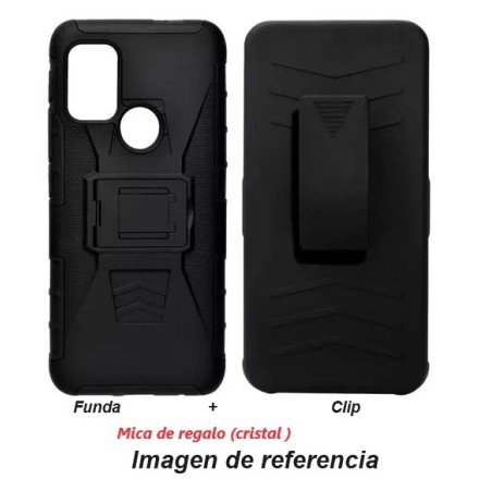 Funda uso rudo con clip para MOTOROLA G Power  y mica