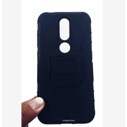 nokia 4.2 Funda de uso rudo con clip y mica